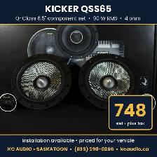 Kicker Q-Class QSS65 6.5' Component Speakers - 90W RMS