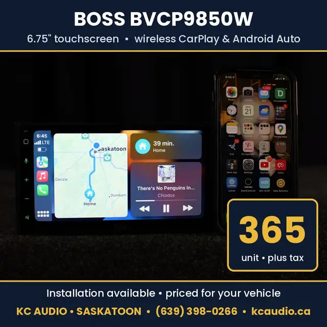 Boss BVCP9850W 6.75' Wireless CarPlay / Android Auto Stereo