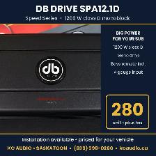DB Drive Speed SPA12.1D 1200W Class D Mono Amplifier