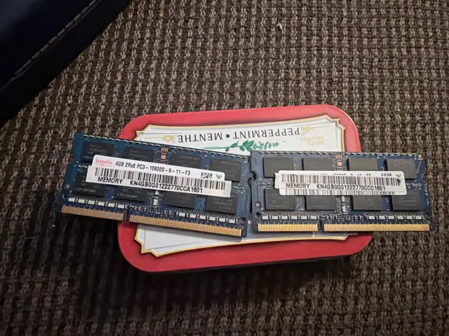 two x 4 gigs Ram  for laptop