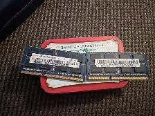two x 4 gigs Ram  for laptop