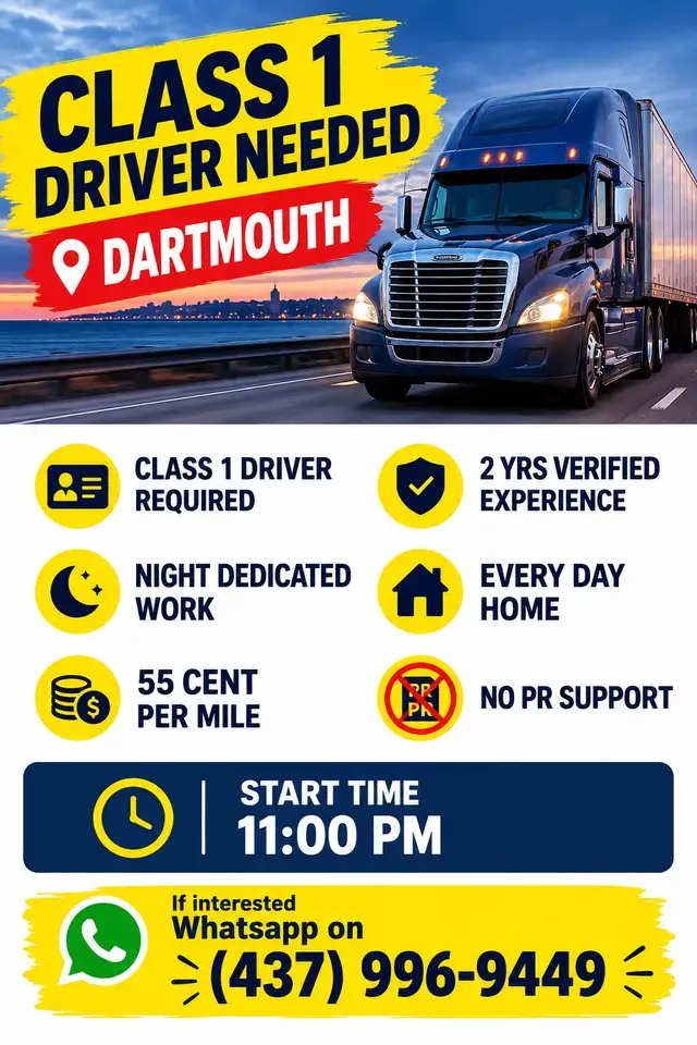 Class 1 Driver Needed