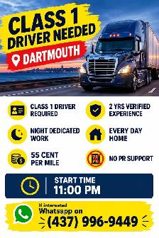 Class 1 Driver Needed