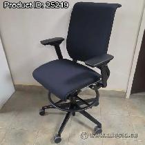 Steelcase Think Black Mesh Adjustable Drafting Stool Task Chair - Photo 3