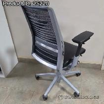 Steelcase Think V2 Mesh Back Leather Seat Adjustable Task Chair - Photo 2