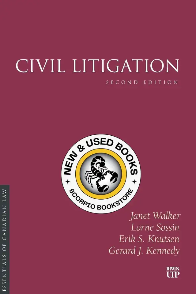 Civil Litigation 2nd Edition by Janet Walker 9781487570705
