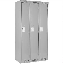 Casiers, Bloc de 3, 36' x 18' x 72', Acier, Gris, (assemblé)