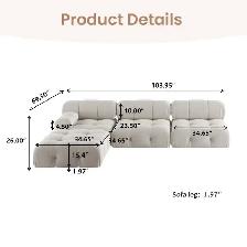 Brand New Modern Modular Cloud Sofa with Chaise Special $899 - Photo 3