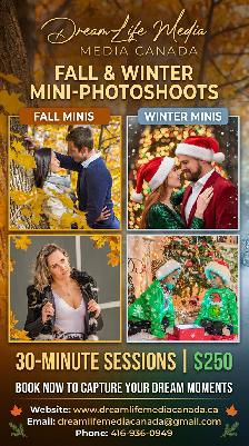 FALL AND WINTER MINI-PHOTO & VIDEO SESSIONS