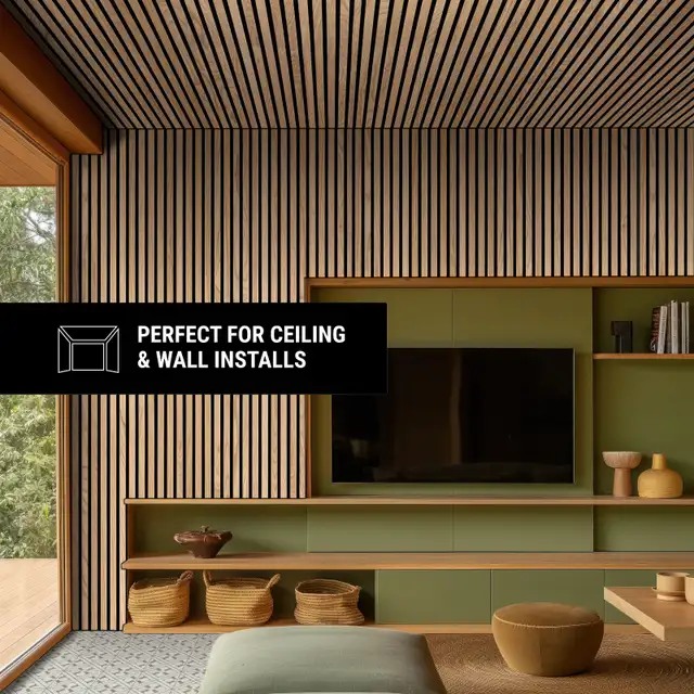 TRANSFORM YOUR WALLS WITH PREMIUM ACOUSTIC WOOD SLAT PANELS!