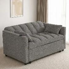 Sale on Fabric Upholstered Sofa Bed With USB Charging Ports - Photo 4