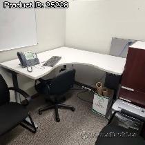 White Powered L Suite Height Adjustable Sit Stand Desk - Photo 3
