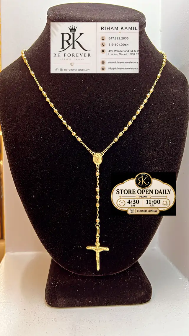 10K  yellow Gold Rosary # R69
