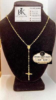 10K  yellow Gold Rosary # R69