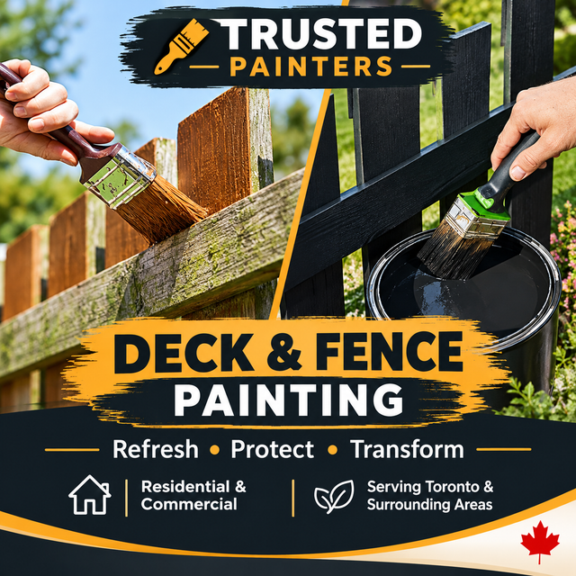 Exterior painters deck and fence painting