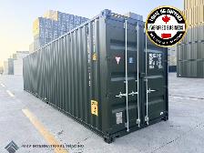Storage Container 40ft High Cube Shipping Container Dark Green