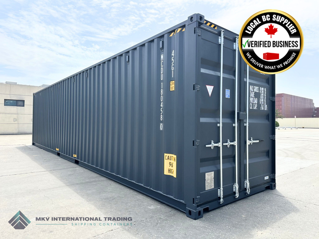 40ft Dark Grey Storage Container | Sea Can | Shipping Container