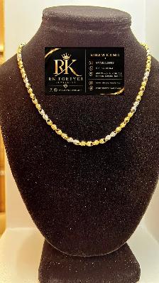 10k  Two-tone Gold Necklace # R 70