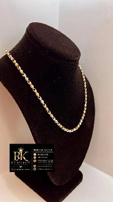10k  Two-tone Gold Necklace # R 70 - Photo 2
