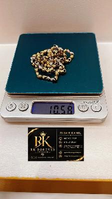 10k  Two-tone Gold Necklace # R 70 - Photo 3