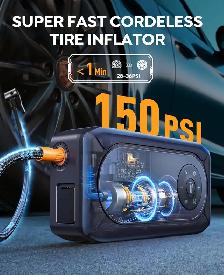YaberAuto 5000A 150PSI Jump Starter, booster with Air Compressor - Photo 3