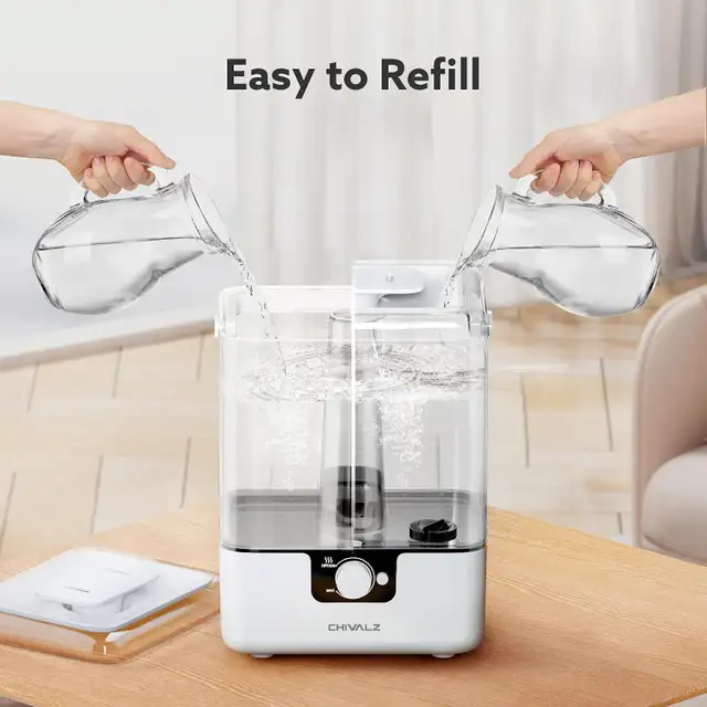 CHIVALZ 6L Humidifiers for Bedroom, Cool Mist, 26dB, 50H Runtime