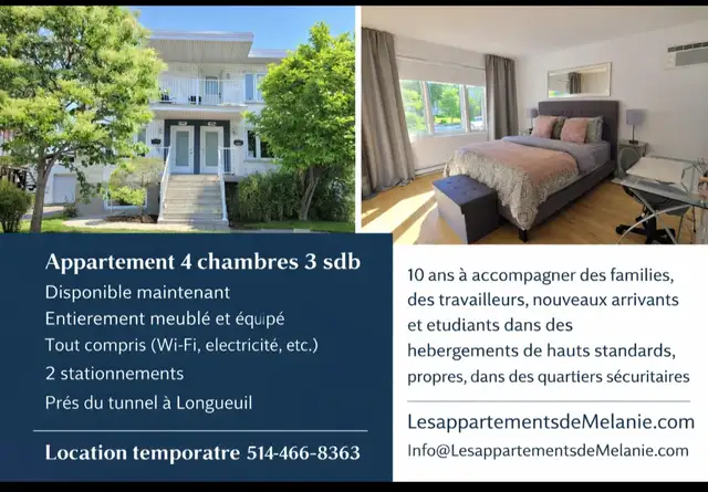 Chambre meublée en colocation