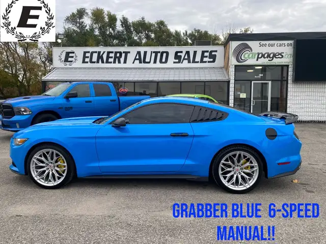 2017 Ford Mustang PREMIUM  GRABBER BLUE 6-SPEED MANUAL!