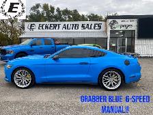 2017 Ford Mustang PREMIUM  GRABBER BLUE 6-SPEED MANUAL!