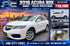 2016 Acura RDX TECH PKG AWD-SUNROOF-FULLY LOADED-ONLY 86KMS-CERT