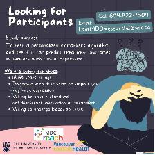 Participants needed for depression biomarkers study
