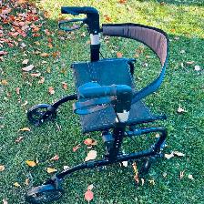 ONE NEW UPRIGHT FOLDING ROLLATOR WALKER