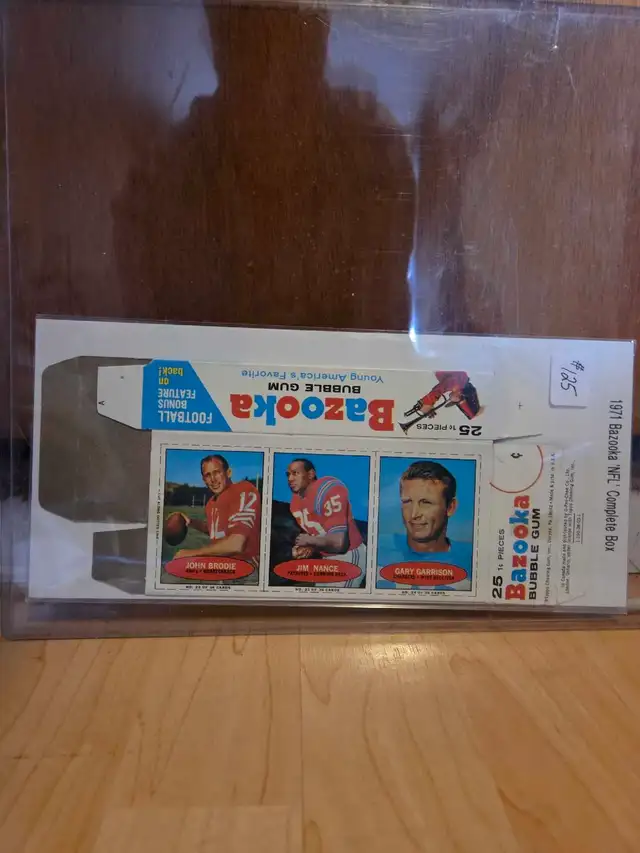 1971 Bazooka complete triple football box
