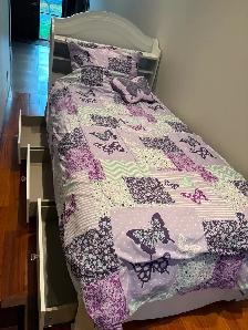 Kids Modern Twin size Bed Frame w/ 3 Drawers - Photo 2