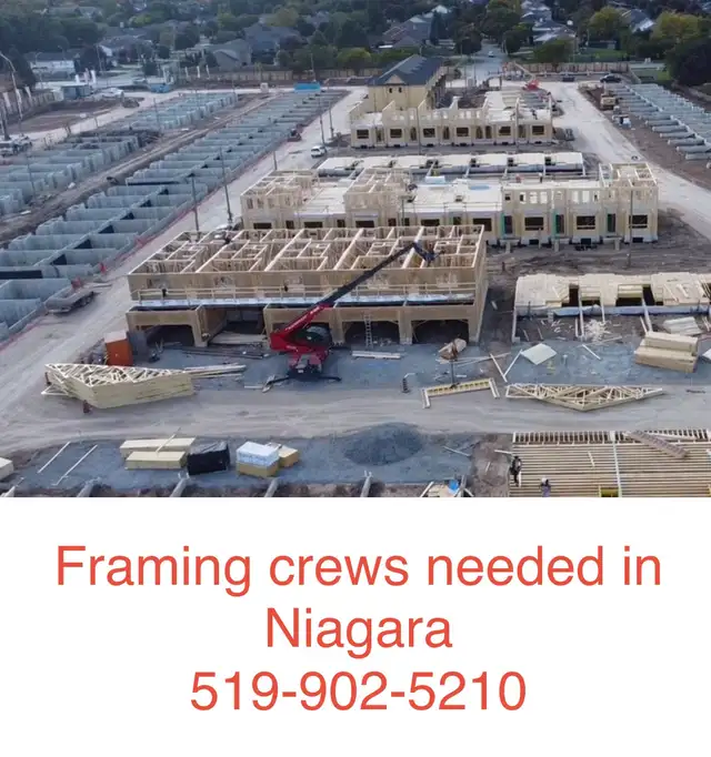 Framing Crews Needed in Niagara
