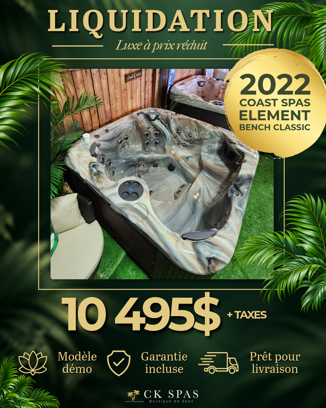 COAST SPAS ELEMENT BENCH CLASSIC EN LIQUIDATION