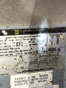 Square D 30 kVA Transformer – 600V to 208Y/120V – C30T79H - Photo 4
