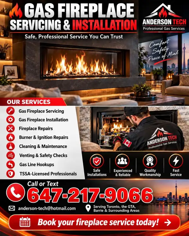 Fireplace Services, Install and Repairs