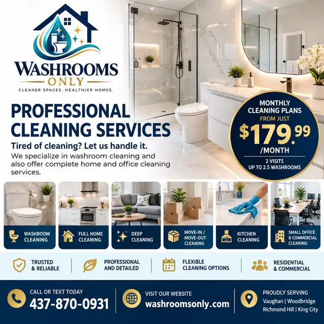 Professional Home & Washroom Cleaning | Vaughan & GTA |