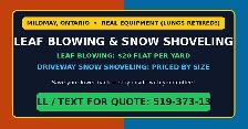 $20 Yard Leaf Blowing & Driveway Snow Shoveling in Mildmay