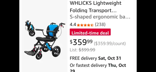 Wheelchair folding transport