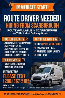 Immediate Driver Needed