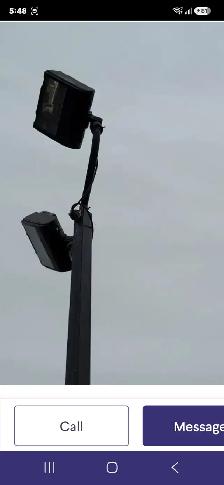 SALE PARKING LOT WOOD POSTS  LED FIXTURES, CAMERAS, CAN BE SOLAR