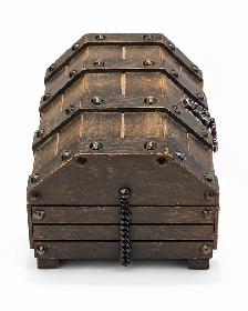Vintage Large Pirate’s Treasure Chest Jewelry Box - Photo 3