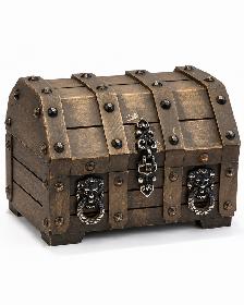Vintage Large Pirate’s Treasure Chest Jewelry Box - Photo 5