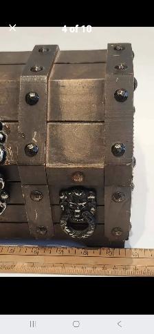 Vintage Large Pirate’s Treasure Chest Jewelry Box - Photo 8