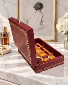 Vintage Mele Tiered Leather Jewelry Box - Photo 5