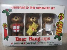 Vintage Bear Hang Ups Christmas Ornaments