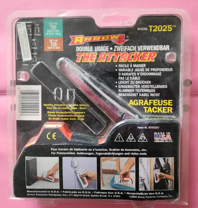 Arrow Dual Purpose Staple Gun and Wire & Cable Tacker, T2025