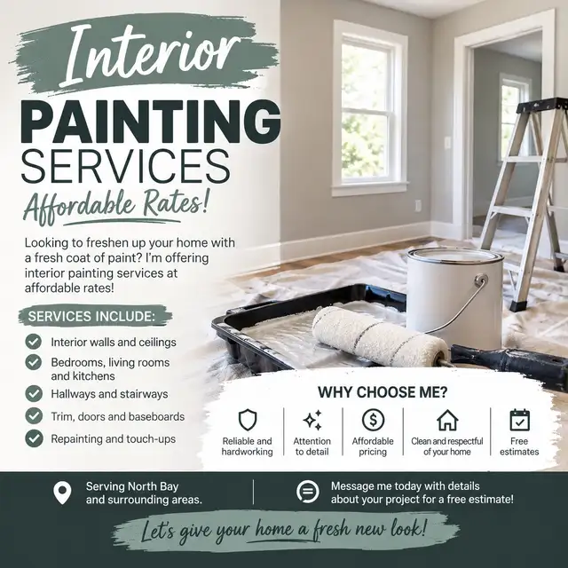 Interior Paitning services-Affortable rates